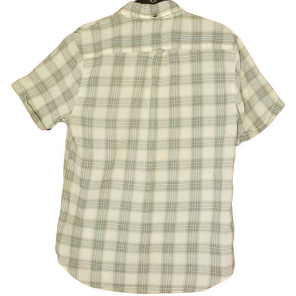 DKNY Plaid Collared Short Sleeve Shirt Men's Size Medium - Picture 3 of 6